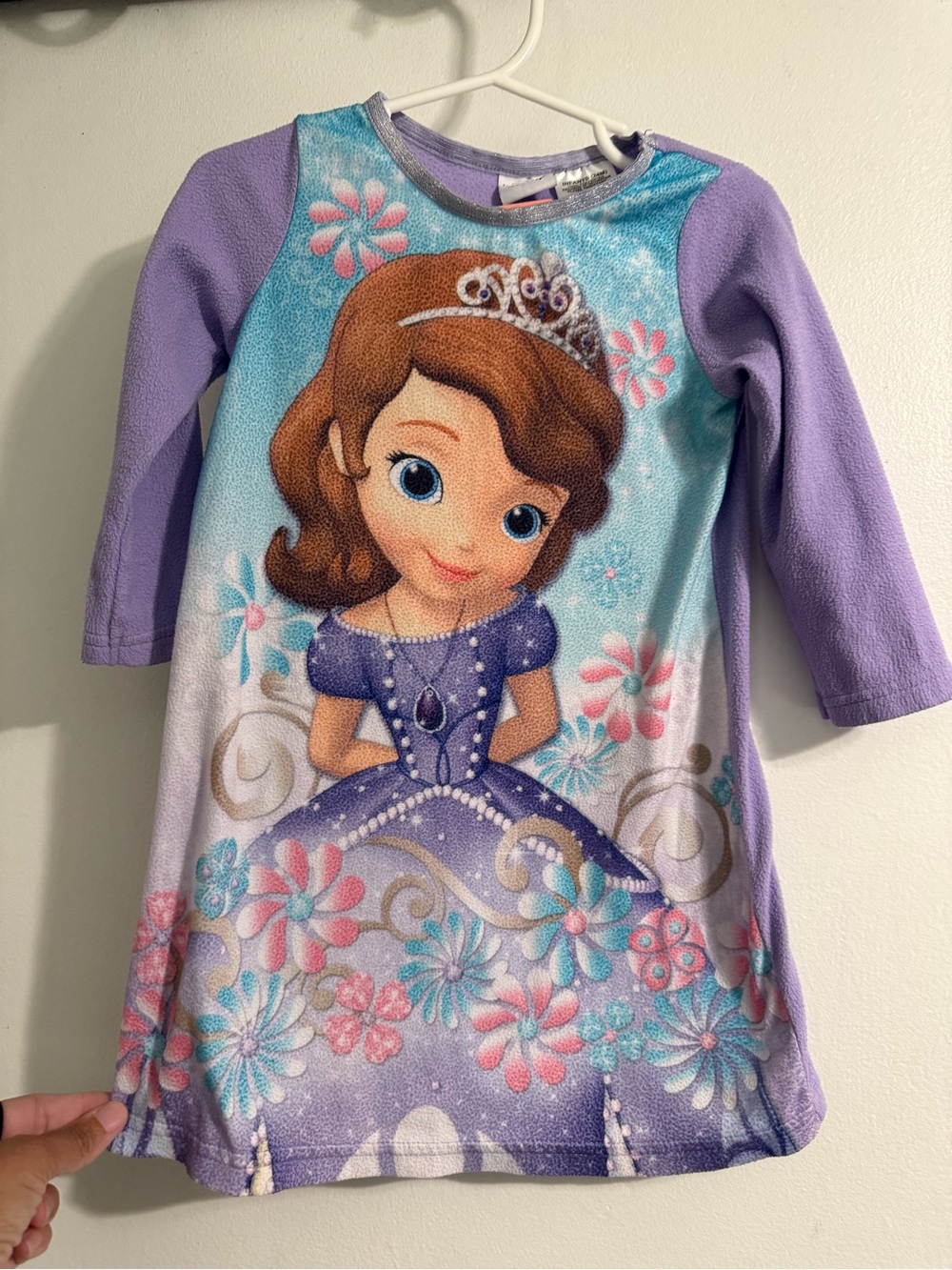 Disney Sofia the First Lavender and Aqua Fleece Nightgown